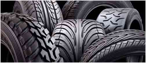 Os diferentes tipos de pneus.